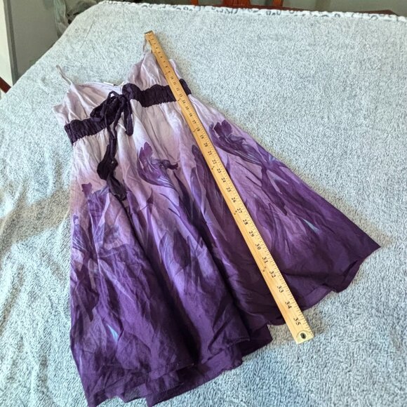 Max Studio Womens Dress Medium Babydoll Floral Fit Flare Fairy Whimsical 18965 - Picture 5 of 9